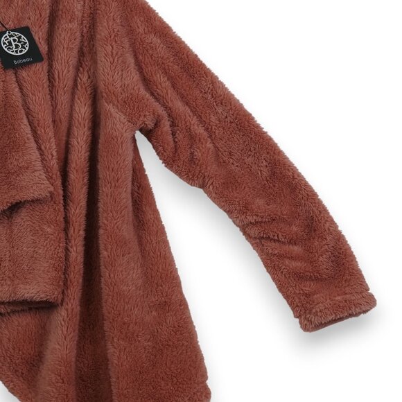 Bobeau Womens Cardigan Sweater Size S Pink Cozycore Weekend Snap Waterfall FLAW - Picture 8 of 14